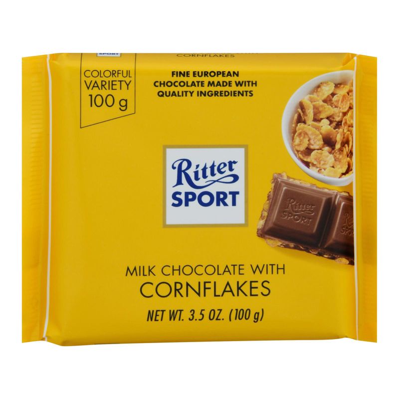 Ritter Sport Milk Chocolate With Cornflakes Bar - Case of 10/3.5 oz, 2 of 8