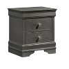 Blaze Modern Style 2-Drawer Night stand Made with Wood in Metallic Gray same as G150108708 (NJ inventory) - 4 of 4