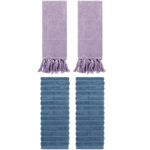 REGALWOVEN 4 Packs Solid Absorbent Soft Cotton Hand Towels 14" x 30" - 1 of 4