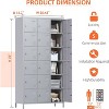 Aobabo 18 Doors Metal Storage Locker for Employees, Storage Locker for Employees School Office Gym Bedroom, Black, Assembly Required - 2 of 4
