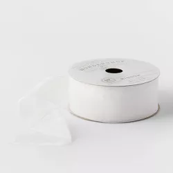 1.5" Sheer Fabric Ribbon White 45ft - Wondershop™