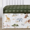 Sweet Jojo Designs Boy or Girl Gender Neutral Unisex Baby Crib Bedding Set - Jungle Animals Collection Green Yellow White 4pc - 4 of 4