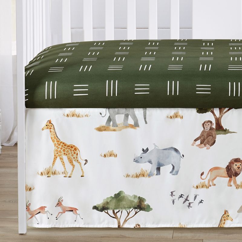 Sweet Jojo Designs Girl Baby Crib Bedding Set - Jungle Animals Collection 4pc, 5 of 8