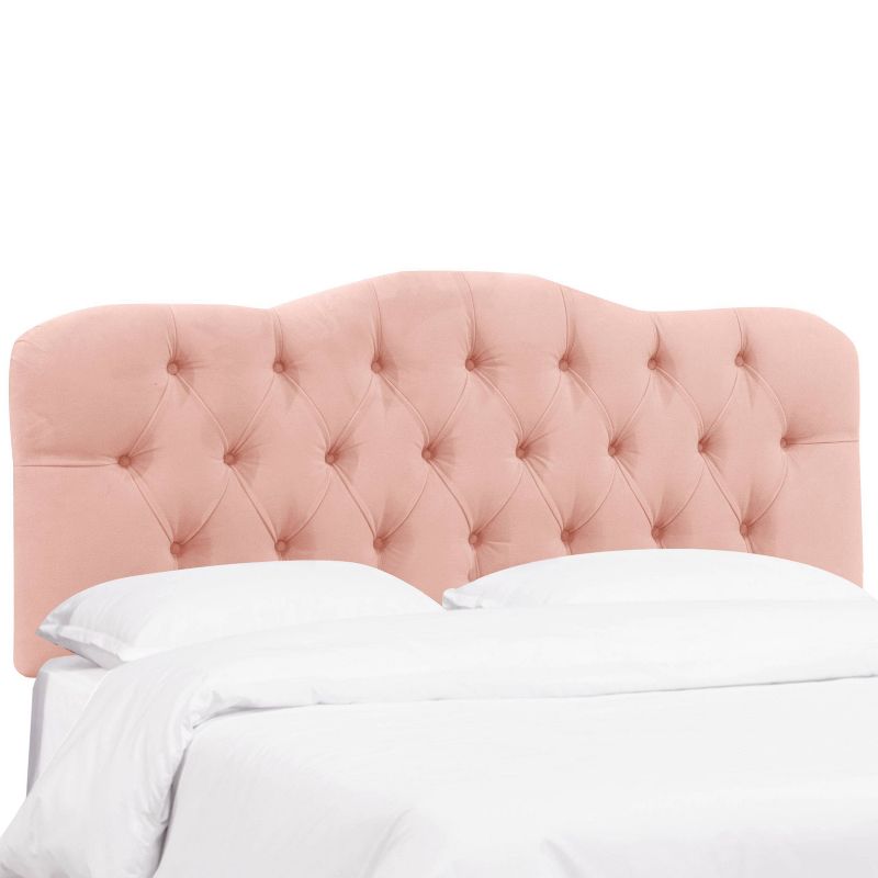 Skyline Furniture Tufted Headboard in Velvet Blush Pink, 3 of 9