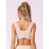 INSPIRE CHIC Women's Plus Size Available Wirefree Bra Full Coverage Push Up Vest Bralette 3 Packs - image 2 of 4