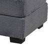 Royal Hampton Cocktail Ottoman, Dark Gray Corduroy, Black Legs, 45 x 28 Inch - 4 of 4