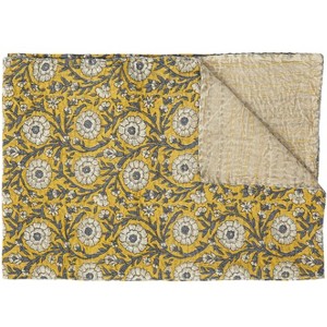 Taj Hotel Kantha Cotton Throw | 50"x70" | D - 1 of 4