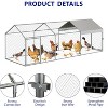 Large Walk-in Metal Chicken Coop, Waterproof & Anti-Uv Cover, Heavy Duty Wire Mesh Run, Outdoor Poultry Pen for Chickens, Ducks, 120 x 40 x 40In - 2 of 4