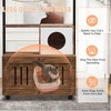 60'' Hidden Litter Box Furniture with Metal Frame Wood Cat Tower Cabinet with Litter Box Enclosure - 2 of 4