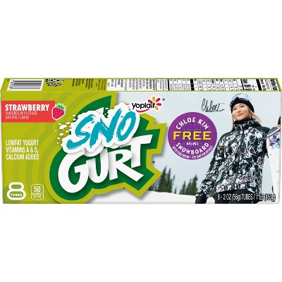 Yoplait Sno-Gurt Strawberry Low Fat Kids' Yogurt - 8pk/2oz Tubes