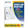 C-Line® Business Card Holder, Poly without Tabs, Holds 20 Cards/Page, 11-1/4" x 8-1/8", 10 Per Pack, 10 Packs - 2 of 4