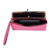 CTM Women's Fashion Kiss Lock Wristlet Vegan Leather Wallet - 2 of 4