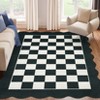 2x6FT Modern Washable Area Rug for Living Room, Foldable Floor Rug with Non Slip Backing, Low Pile Stain Resistant Indoor Carpet for Dorm, Beige - 2 of 4