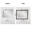 Amanti Art Mirror Makeover Bathroom Mirror Frame Border Kit - Fully Assembled Peel and Stick Frame - Mirror NOT Included - Bark Rustic Char Trim - 4 of 4