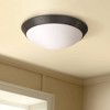 360 Lighting Davis Modern Ceiling Light Flush Mount Fixture Oil Rubbed Bronze 11" Wide Frosted Glass Dome Shade for Bedroom Kitchen Living Room House - 2 of 4