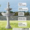 John Timberland Pineapple Modern 3 Tier Cascading Outdoor Floor Water Fountain 44" for Yard Garden Patio Home Deck Porch House Exterior Balcony Roof - image 3 of 4