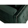 Simple Relax Velvet Chair with 1 Pillow in Green - 3 of 4