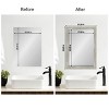 Amanti Art Mirror Makeover Bathroom Mirror Frame Border Kit - Fully Assembled Peel and Stick Frame - Mirror NOT Included - Dove Greywash Narrow Trim - 3 of 4