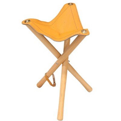 Jack Richeson Traditional Wood Stool, Wood/Leather Seat, 24 Inches