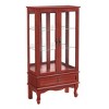 TIRAMISUBEST Lighted Glass Cabinet Glass Wine Cabinet Curio Display Cabinet with Adjustable Glass Shelves 2 Doors and 1 drawer Cabinet B... - 2 of 4