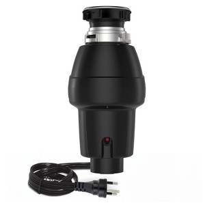 Garvee Garbage Disposal 1 HP, Continuous Feed Food Waste Disposer with Air Switch & Flange Seal, Stainless Steel Garbage Disposer - 1 of 4