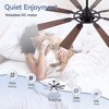 Airsurfer 52" Modern Ceiling Fan with 22W Dimmable LED Light, 8 Plywood Blades, Matte Black Finish & Reversible Quiet Motor - 3 of 4