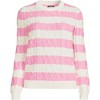 Lands' End Women's Cotton Drifter Crew Cable Pullover Sweater - 3 of 3