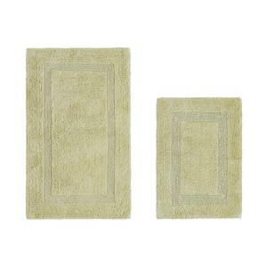Lux Premium 100% Cotton Tufted Solid Reversible 2 Piece Bath Rug Set – Ultra-Soft, Water-Absorbent, Durable, Machine Washable Bathroom Rug - 1 of 4