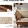 Aukfa Reversible 5-in-1 Sofa Cushion Set，Dual Leather/Fabric, Adjustable Pads, Feather-Foam Hybrid, High Legs – All-Season Comfort - 3 of 4