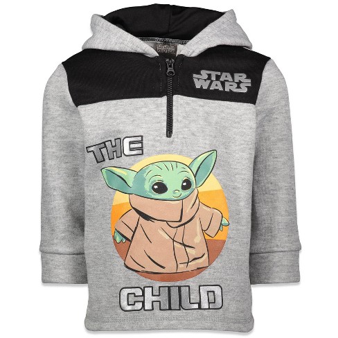 Star Wars The Child Toddler Boys Fleece Half Zip Pullover Hoodie