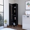 GlasFlength Decorative Storage Cabinets Modern Accent Storage Cabinet with 1 Door Free standing Cabinet for Living Room, Black, 11.7"*15.7"*70.8" - 2 of 4