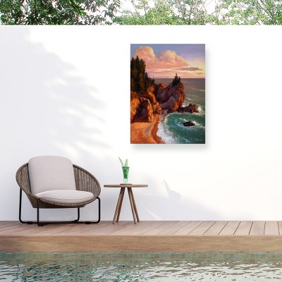 Trademark Fine Art - "Rocky Shores" Outdoor Canvas