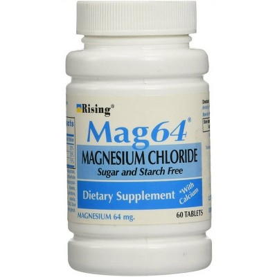 Rising - Mag64 Magnesium Chloride with Calcium Tablets - 60 Count