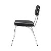 Simple Relax Set of 2 Leatherette and Metal Side Chairs in Black - 4 of 4