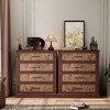 4/5 Drawer Dresser for Bedroom, Farmhouse Tall Chest of Drawers with Metal Handles, - 3 of 4