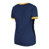 MLB Milwaukee Brewers Women's Heather Bi-Blend Ringer T-Shirt - 4 of 4