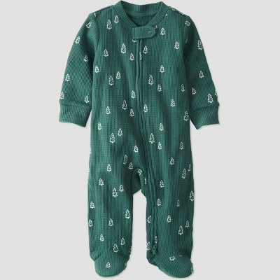 Baby Organic Cotton Thermal Trees Sleep N' Play - little planet by carter's Green Newborn