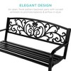 Best Choice Products 2-Person Metal Outdoor Porch Swing, Hanging Steel Patio Bench w/ Floral Accent - image 3 of 4