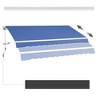 VisioGear Retractable Awning, 12'*10' Patio Awnings with Manual Crank Handle for Deck, Yard, Blue, 141.75"*118.1"*59" - 4 of 4