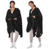 Women's Fuzzy Button-Front Sweaters Cardigan, Lightweight Fleece Blanket Wrap Shawls, Cozy Wearable Blanket, Valentine’s Day Gift for her - Catalonia - 2 of 4