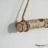 Uniquewise 15" Natural Wooden Log Hanging Wall Decor - Rustic Farmhouse Accent for Entryway Living Room - 4 of 4