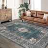 Area Rugs for Living Room Floral Vintage Soft Non Slip Machine Washable Distressed Vintage Rug for Bedroom Dining Room - 2 of 4