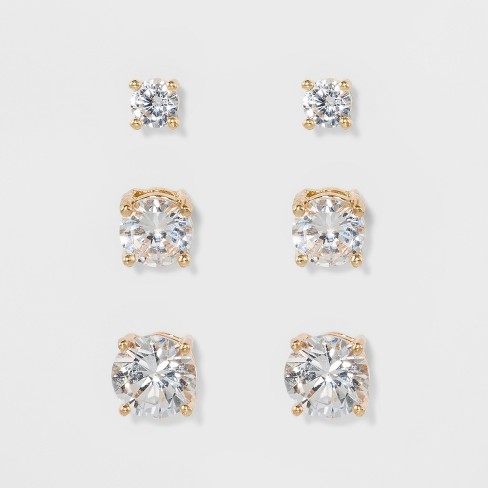 Crystal diamond deals earrings