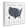 Stupell Industries National Parks United States Adventure Map Blue White Framed Giclee Art, White, 30" x 24" - 2 of 4
