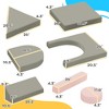 Runesay Pink+Gray 12 Pieces Modular Kids Play Couch, Convertible Foam Floor Cushions - 2 of 4