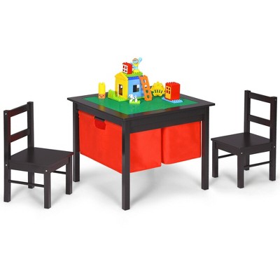 Costway 2 In 1 Kids Activity Table 2 Chairs Set W Storage Building   GUEST Acb60129 586a 4f17 8060 0711ae44014b