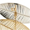 13"x2" Metal Leaf Metallic Wall Decor with Silver Accents Gold - Olivia & May: Iron Artwork, Luxury Glam Style, Indoor Use - 4 of 4