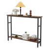 Jojoka 5.9" Narrow Sofa Table, 2 Tier Skinny Console Table with Adjustable Shelf, Slim Behind Couch Table for Living Room, - 2 of 4