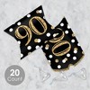 Big Dot of Happiness Adult 90th Birthday - Gold - Favor Gift Boxes - Birthday Party Petite Pillow Boxes - Set of 20 - 2 of 4