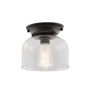 X-Large Bell-1 Light Flush Mount in Industrial Style-12 Inches Wide by 9.4 Inches High - 1 of 1